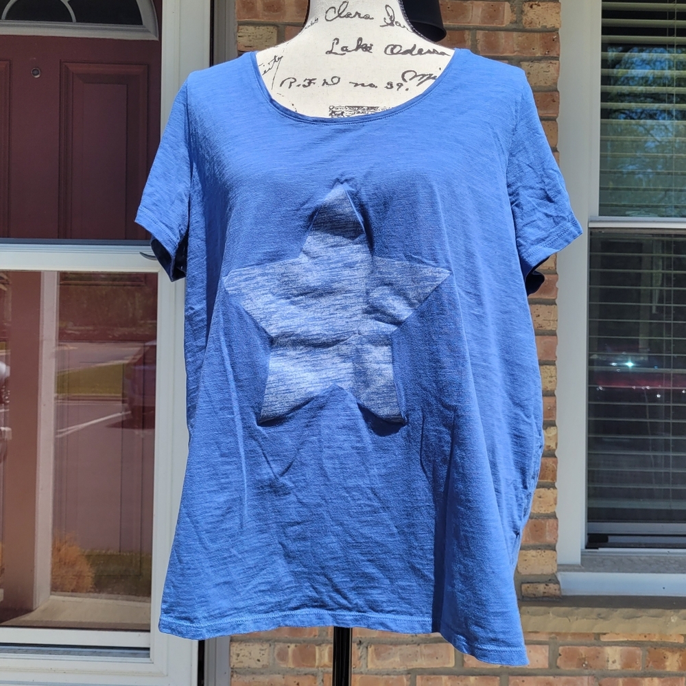 Ellos Blue Star Women's T-shirt- Size 18-20